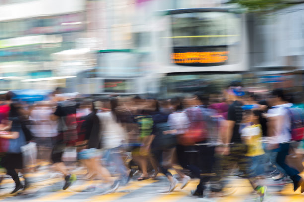 香港商业区的行人图片下载