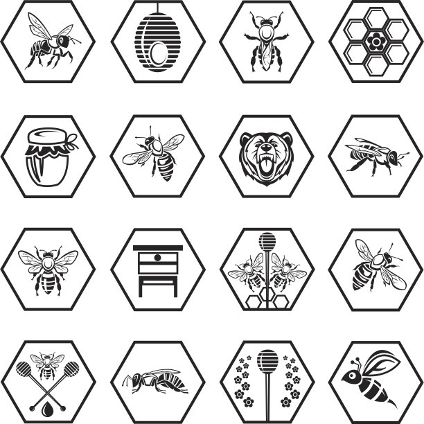 蜂蜜图标集图片下载