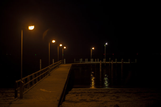 晚上码头图片下载