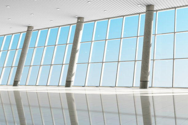 现代化的机场候机楼等候区。图片下载