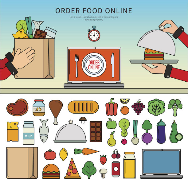 在网上订购食品图片下载