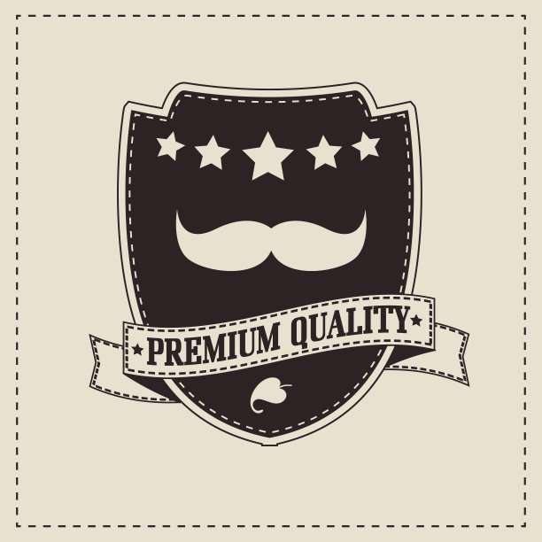 潮人复古胡子，矢量插图图片下载