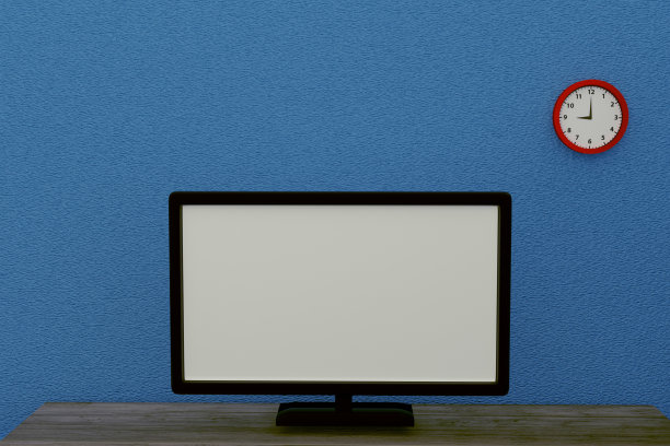 现代宽屏电视的3D渲染图片下载