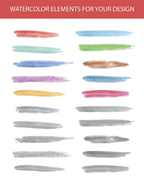 一套水彩画点为您的设计图片下载