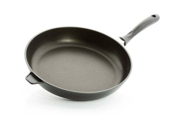 铝制煎锅与白色背景隔离图片下载