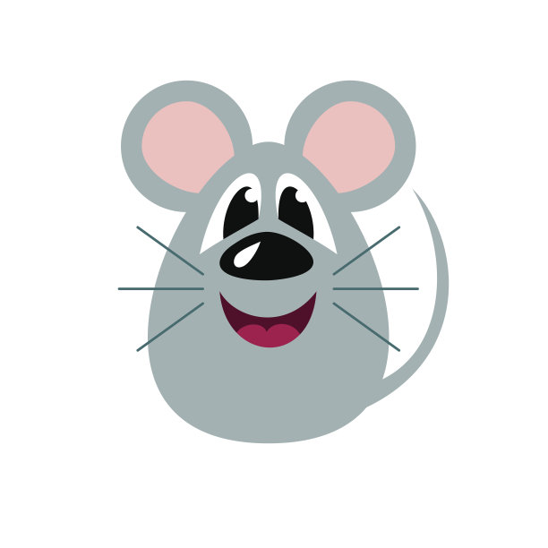 可爱的卡通鼠标，风格有趣图片下载