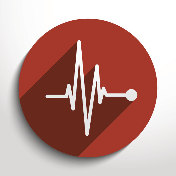 矢量脉冲图标。心跳,心电图。图片下载