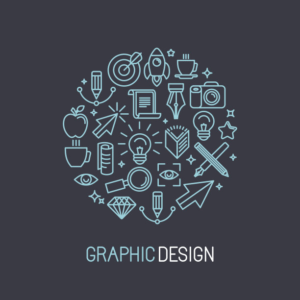 矢量线性平面设计概念图片下载