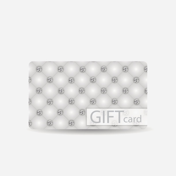 抽象美丽的钻石礼品卡设计，矢量插图图片下载