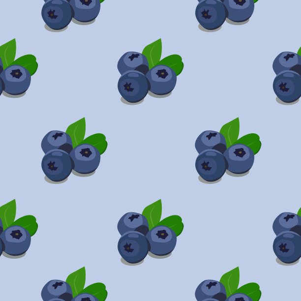 无缝蓝莓蓝图案图片下载