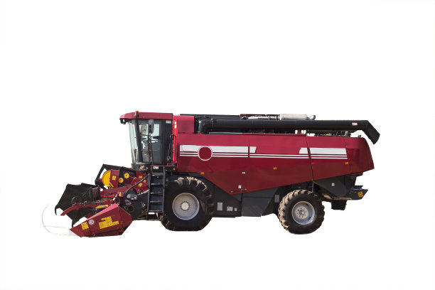 收割机用于收割小麦的田间作业。结合农业收获图片下载