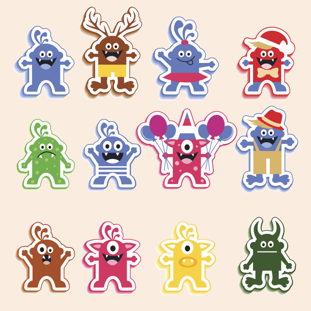 卡通可爱的怪物图片下载