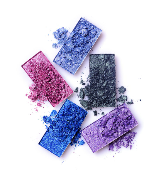 用作化妆品样品的彩色崩溃眼影图片下载