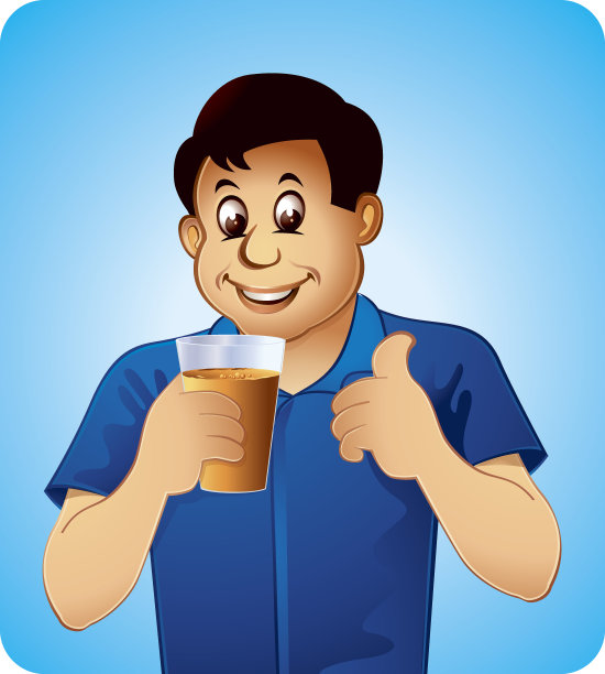 男人喝果汁图片下载