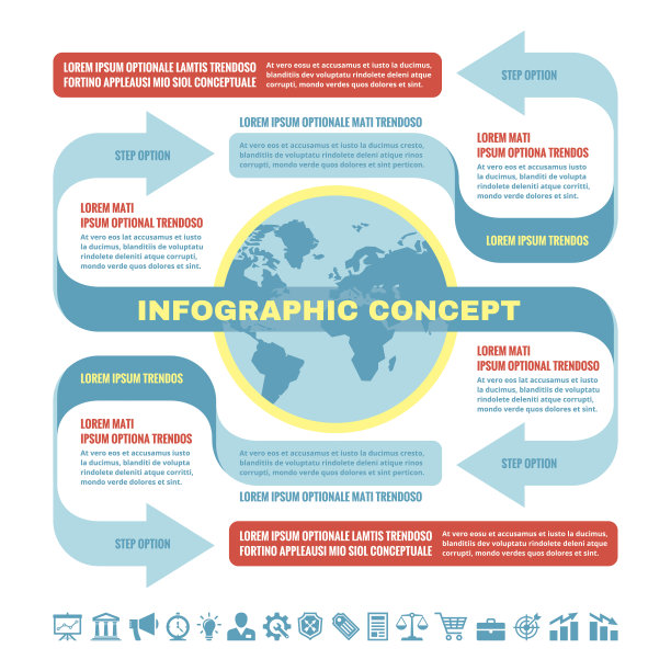 商业信息图概念-向量模板插图图片下载