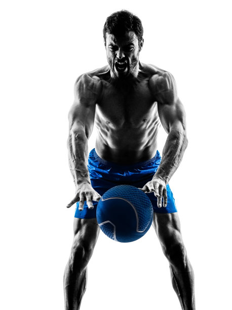 男子健身重量剪影图片下载