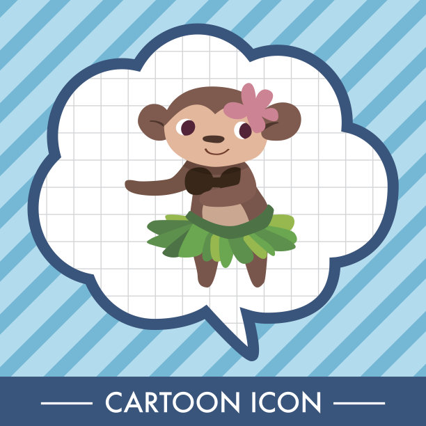 动物猴子卡通主题元素图片下载