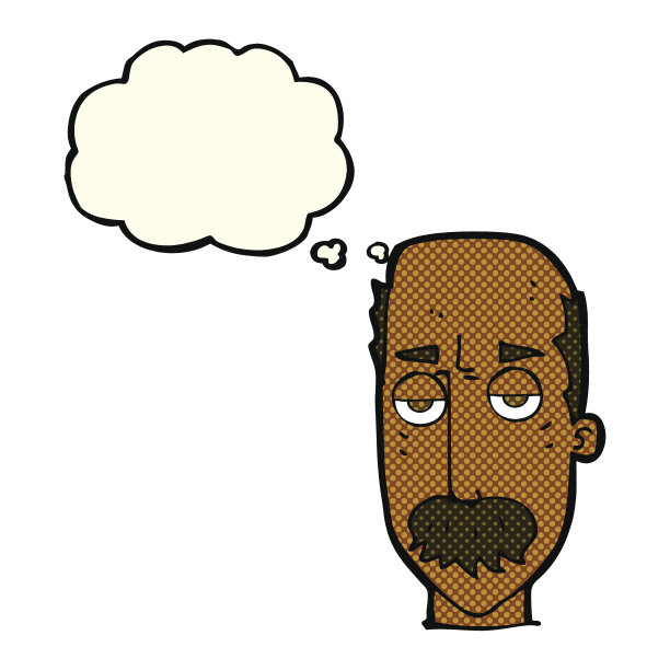 卡通用思想泡烦了老人图片下载