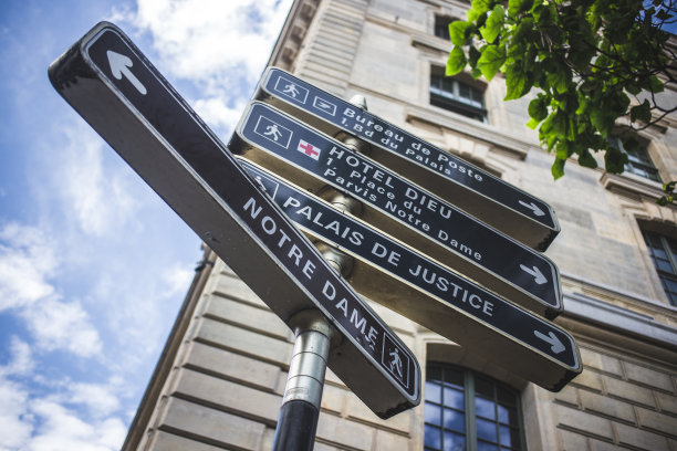 在巴黎的路标图片下载