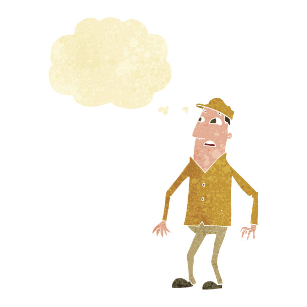 卡通震惊了男人的思想泡泡图片下载