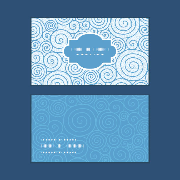 向量抽象漩涡水平框架模式名片设置图片下载