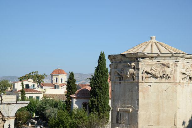 古风塔希腊雅典观光图片下载