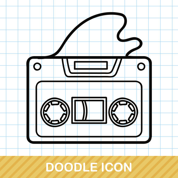 音乐磁带涂鸦图片下载