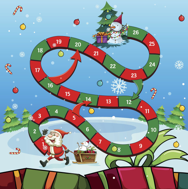 游戏模板与圣诞老人和树图片下载