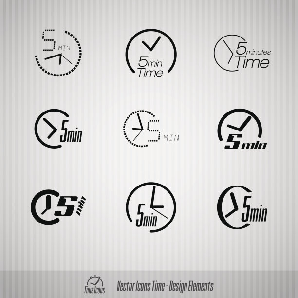 5分钟矢量图标图片下载