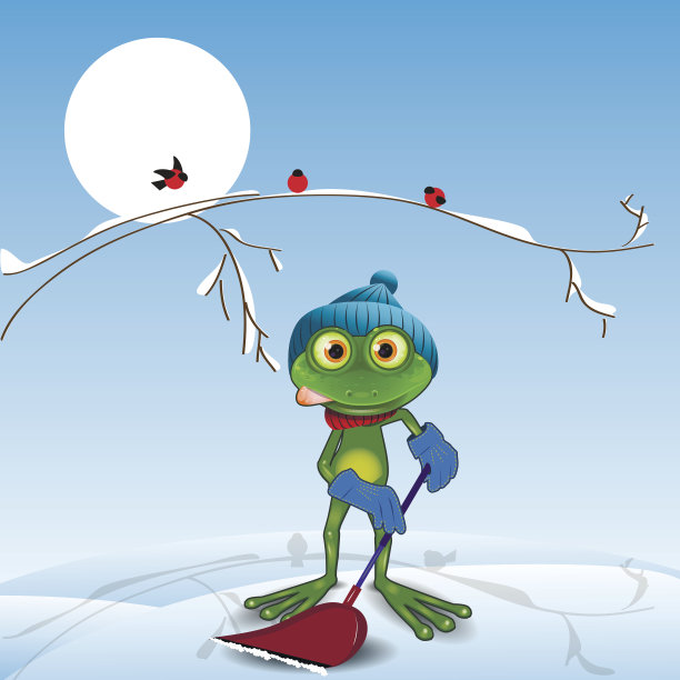 青蛙和铲子图片下载