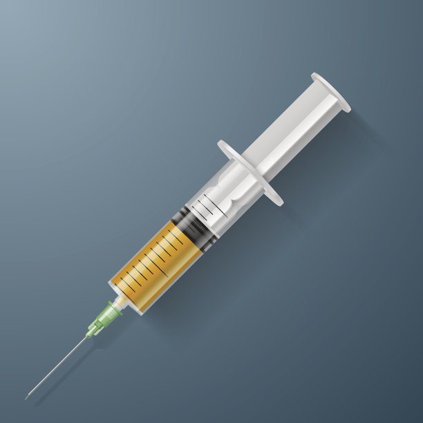 黄色液体注射器图片下载
