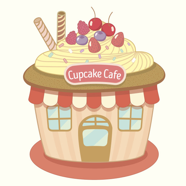 蛋糕咖啡店的房子图片下载