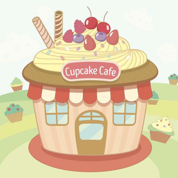 蛋糕咖啡店的房子图片下载