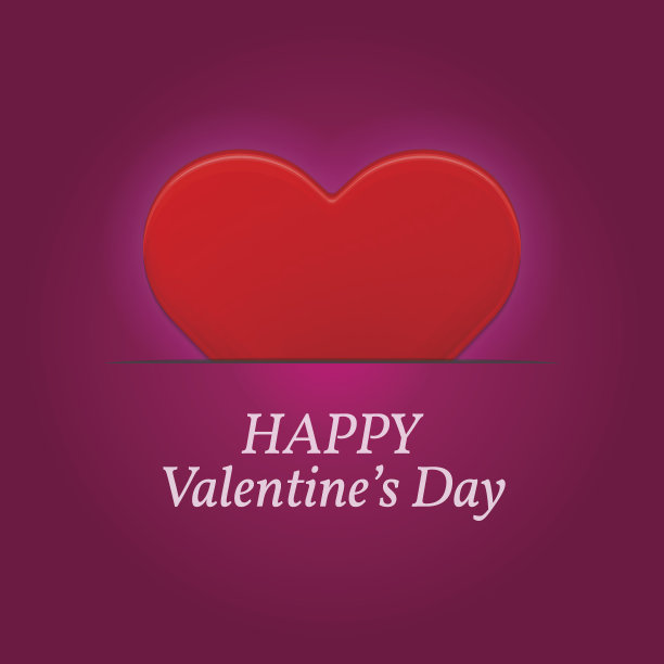 情人节贺卡，大红心。图片下载