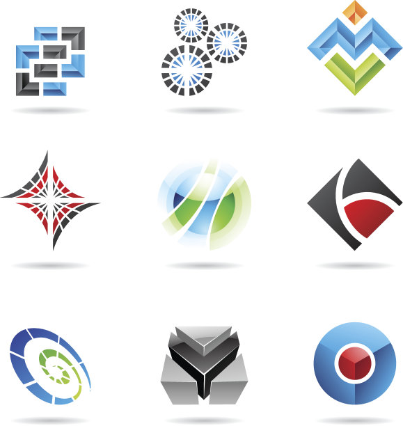 丰富多彩的抽象图标图片下载