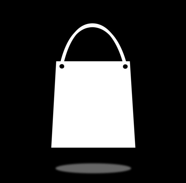 白色购物袋隔离图片下载