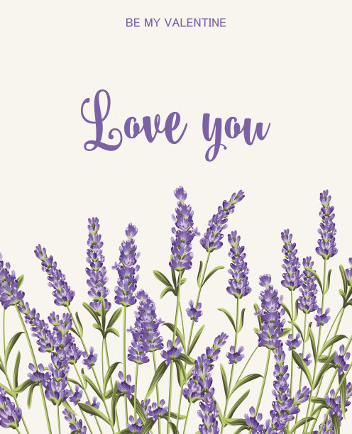 薰衣草象征标签图片下载