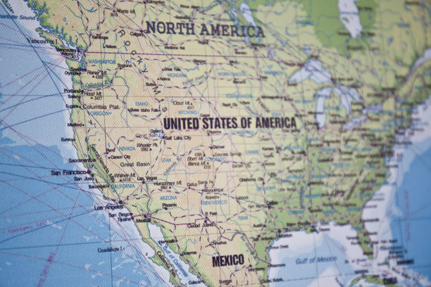 北美地图图片下载