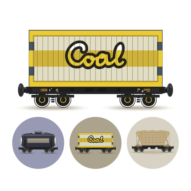 不同类型的货车的一组图标图片下载