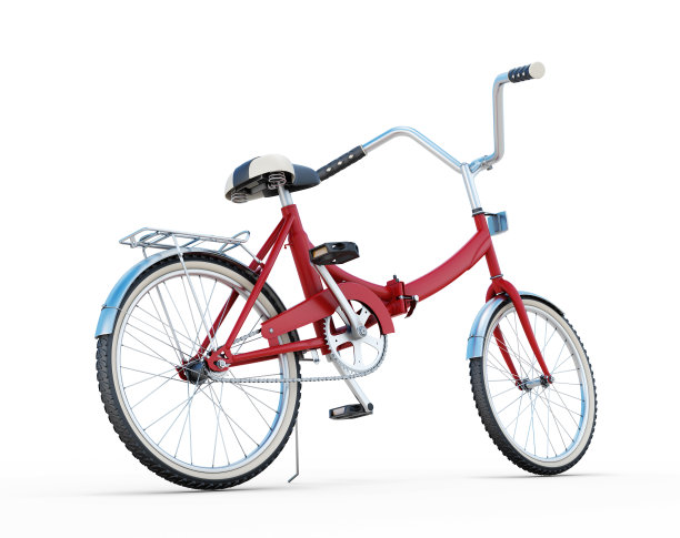 自行车隔离在白色上图片下载