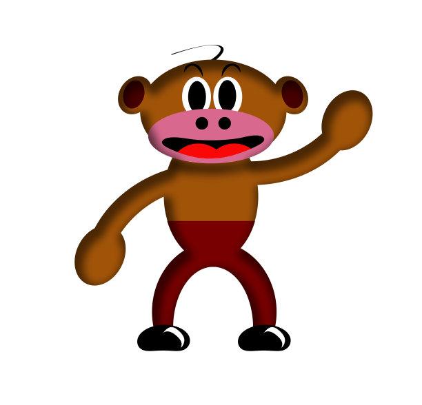 卡通猴子。图片下载