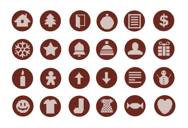 圣诞节针织品图标图片下载