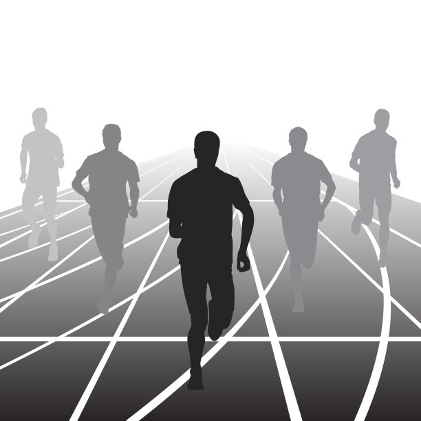 的轮廓。短跑运动员，男人图片下载