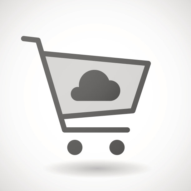 购物车图标与云图片下载