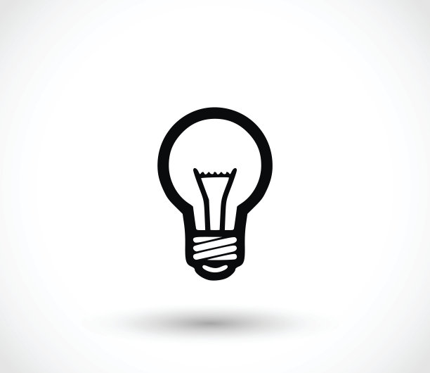 灯泡图标矢量插图图片下载