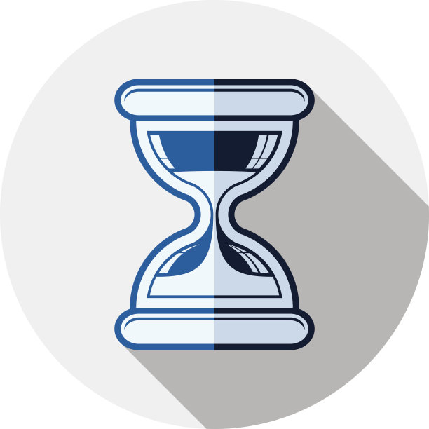 时间概念风格化图标。老式的沙漏孤立图片下载