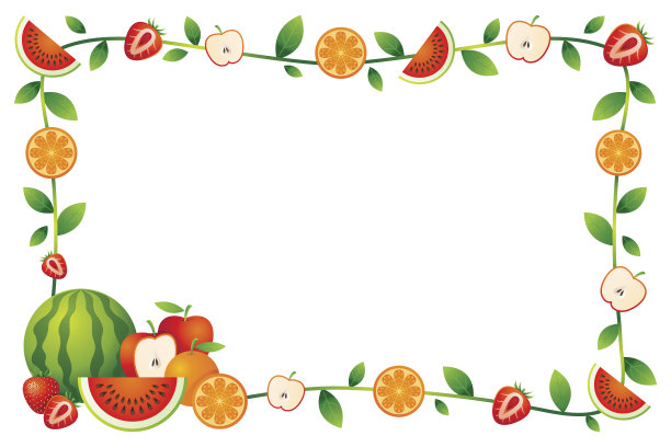 混合水果，边界，框架图片下载