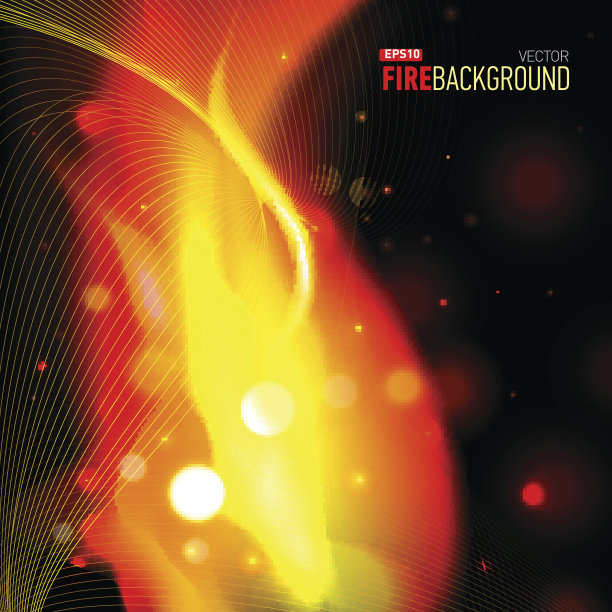 抽象背景与火的演示。图片下载