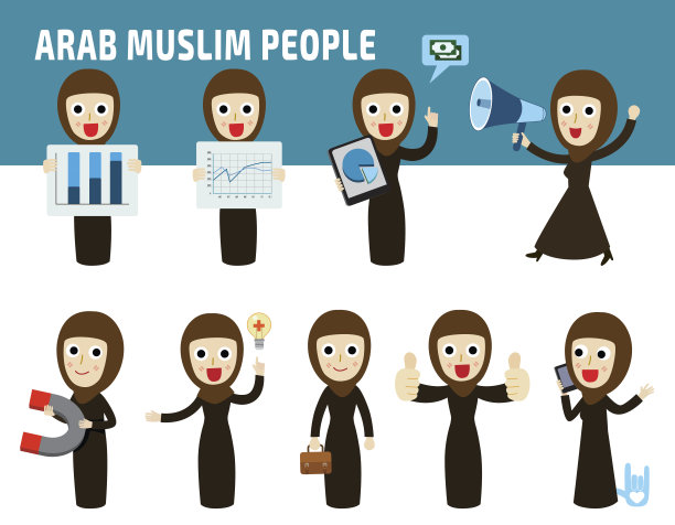 信息图元素卡通人物图标图片下载