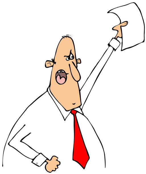 疯狂的商人挥舞着一张纸图片下载